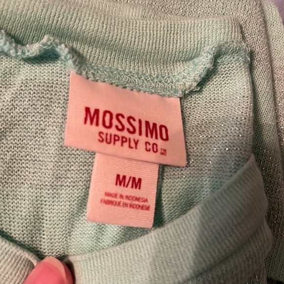 Mossimo Supply High/Low Metallic Striped Top Junior's Size M - Picture 9 of 11